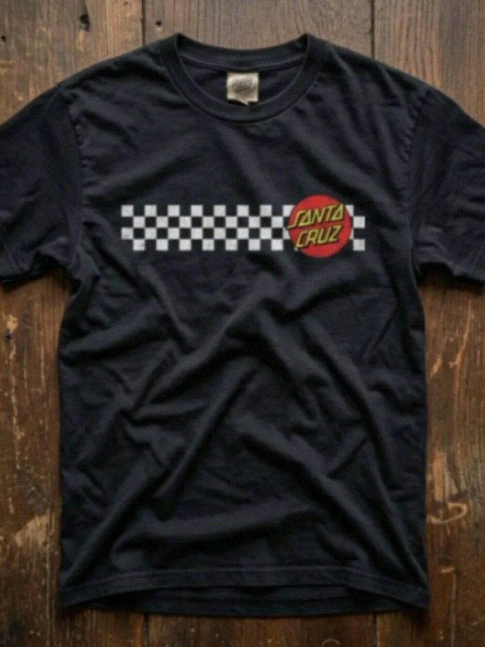 Santa Cruz Checkerboard Logo Skateboard Tee Vintage Streetwear Shirt